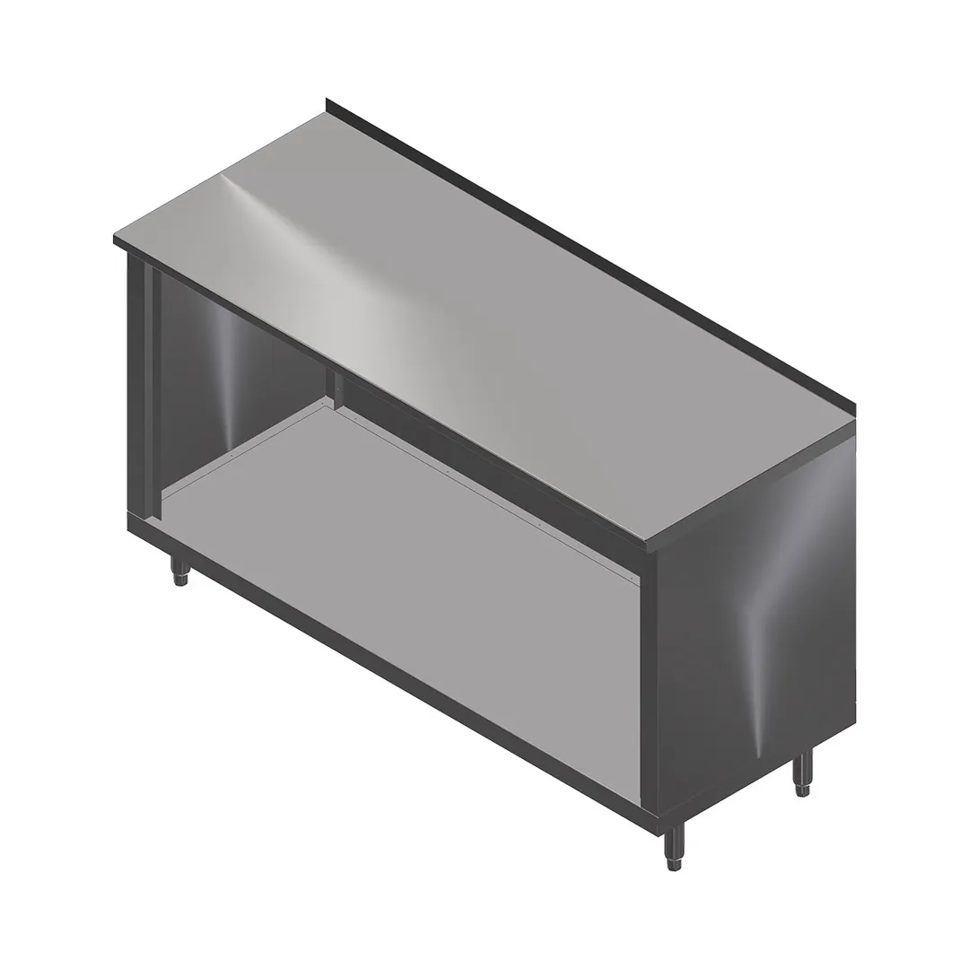 John Boos 4CO6R1.5-2448 Open Front Work Table with Optional Mid-Shelf, Upturn / 48"W X 24"D