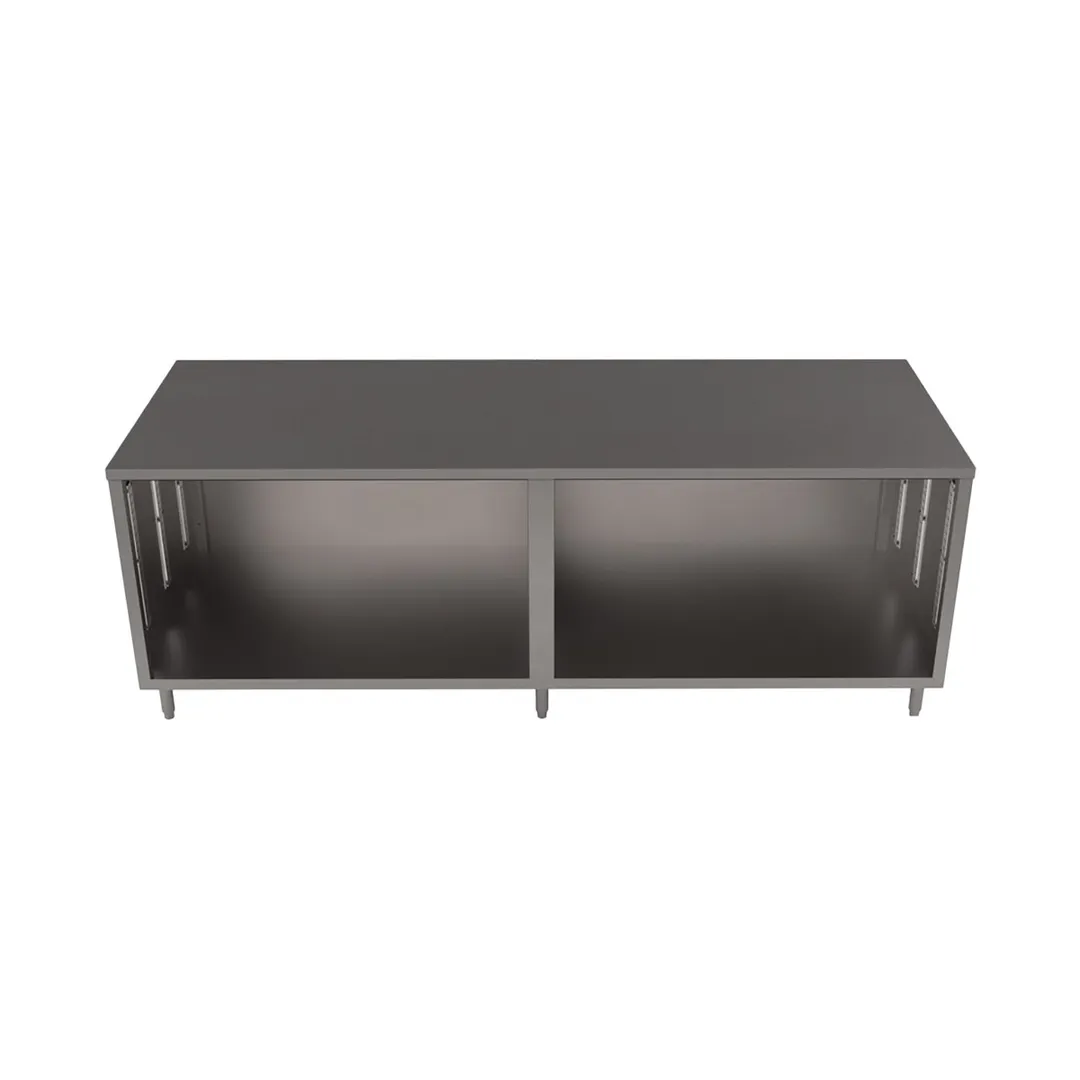 BK Resources CST-3684 Cabinet Base Open Front Work Table, 84"W x 36"D - Square / Flat Edge