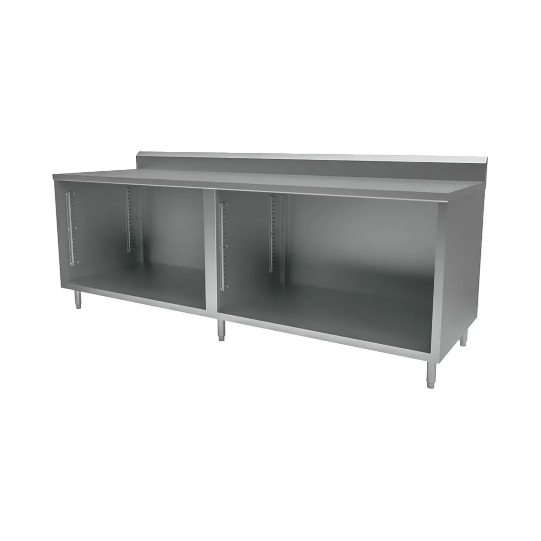 BK Resources CSTR5-3684 Cabinet Base Open Front Work Table, 84"W x 36"D - Square / Flat Edge