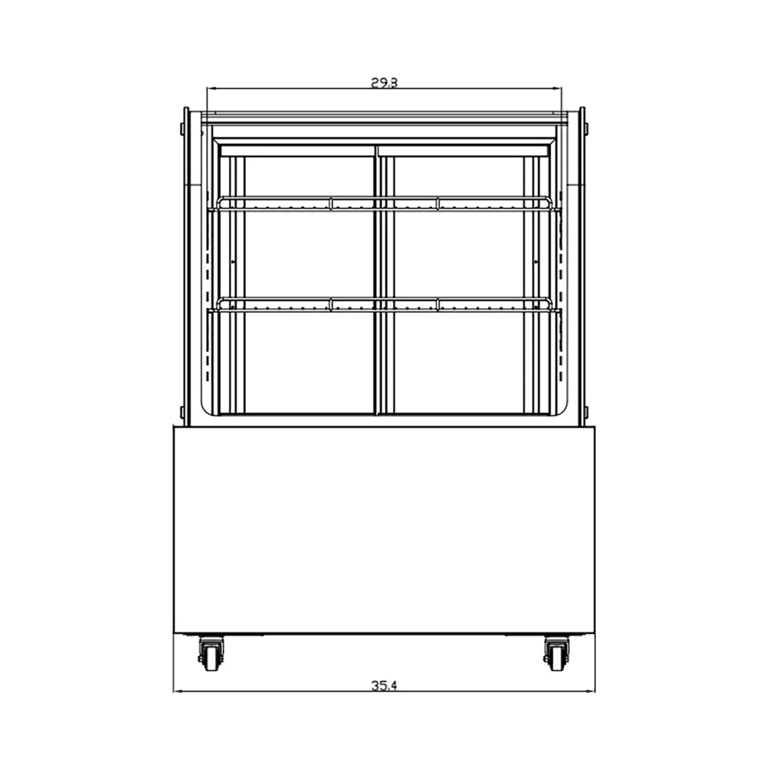 Marchia MH36 Heated Display Warming Case, 35.4”W X 26.9”D X 46.6”H, 12 Cu. Ft.