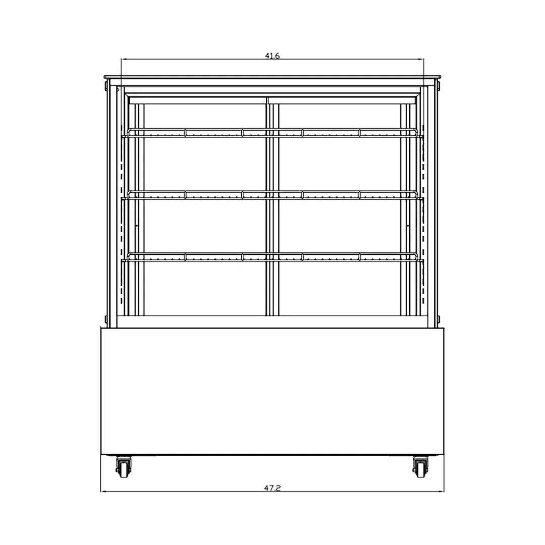 Marchia MH48-ST Heated Display Warming Case, 47.2”W X 26.9”D X 54.5”H