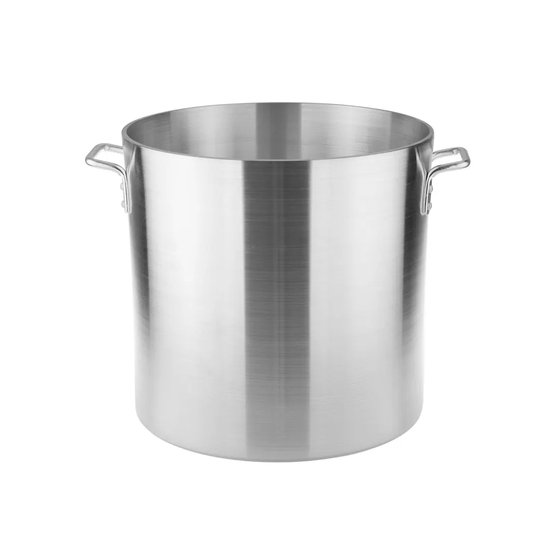 CAC China A1SP-6-40 Stock Pot, 40 Qt., 6mm Aluminum, Riveted Handles & Thicker Rim, NSF Certified