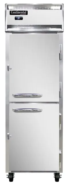 Continental Refrigerator 1RNPTHD-SD-GD 38" 4-Door Solid & Glass Pass-Thru Refrigerator, 21 cu. ft.