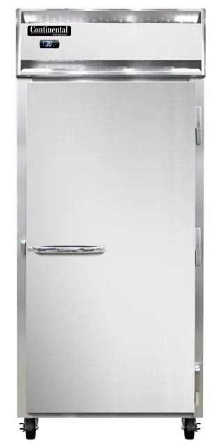 Continental Refrigerator 1RXNSAPT-SD-GD 36" 2-Solid Door Pass-Thru Refrigerator, 30 cu. ft.