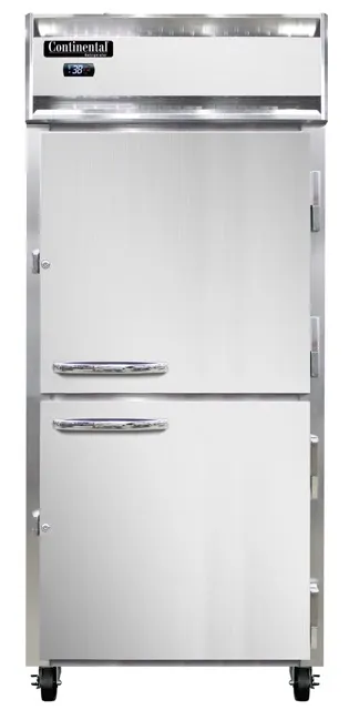 Continental Refrigerator 1RXNSSPTHD-SD-GD 36-1/4" 1-Section Pass-Thru Refrigerator, 30 cu. ft., Top Mounted