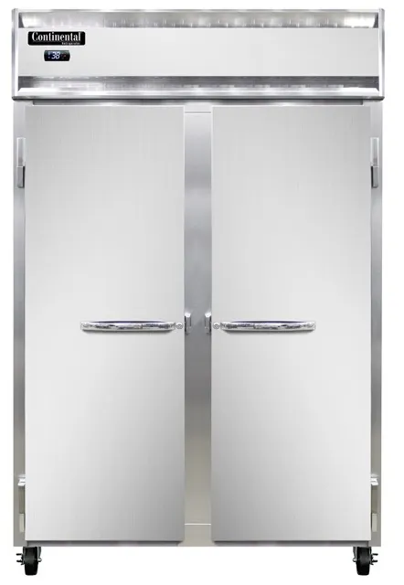Continental Refrigerator 2RNPT-SD-GD 38" 2-Section Pass-Thru Refrigerator, 50 cu. ft., Top Mounted