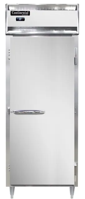 Continental Refrigerator D1RENSSPT-SD-GD 28.5" 1-Section Pass-Thru Refrigerator, 22 cu. ft., Top Mounted