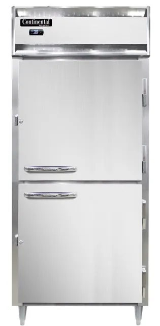 Continental Refrigerator D1RXNSSPTHD-SD-GD 36" 1-Section Pass Thru Refrigerator, 32 cu. ft., Top Mounted