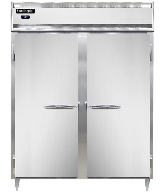 Continental Refrigerator D2RENPT-SD-GD 57" 2-Section Pass-Thru Refrigerator, 52 cu. ft., Solid & Glass Door