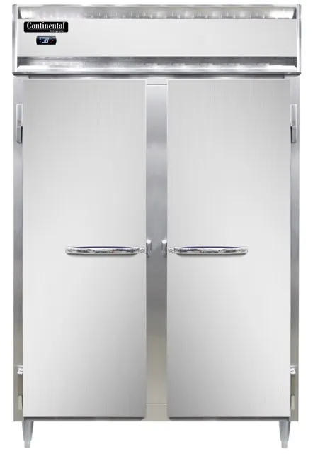 Continental Refrigerator D2RNPT-SD-GD 38" 2-Section Pass-Thru Refrigerator, 50 cu. ft., Top Mounted