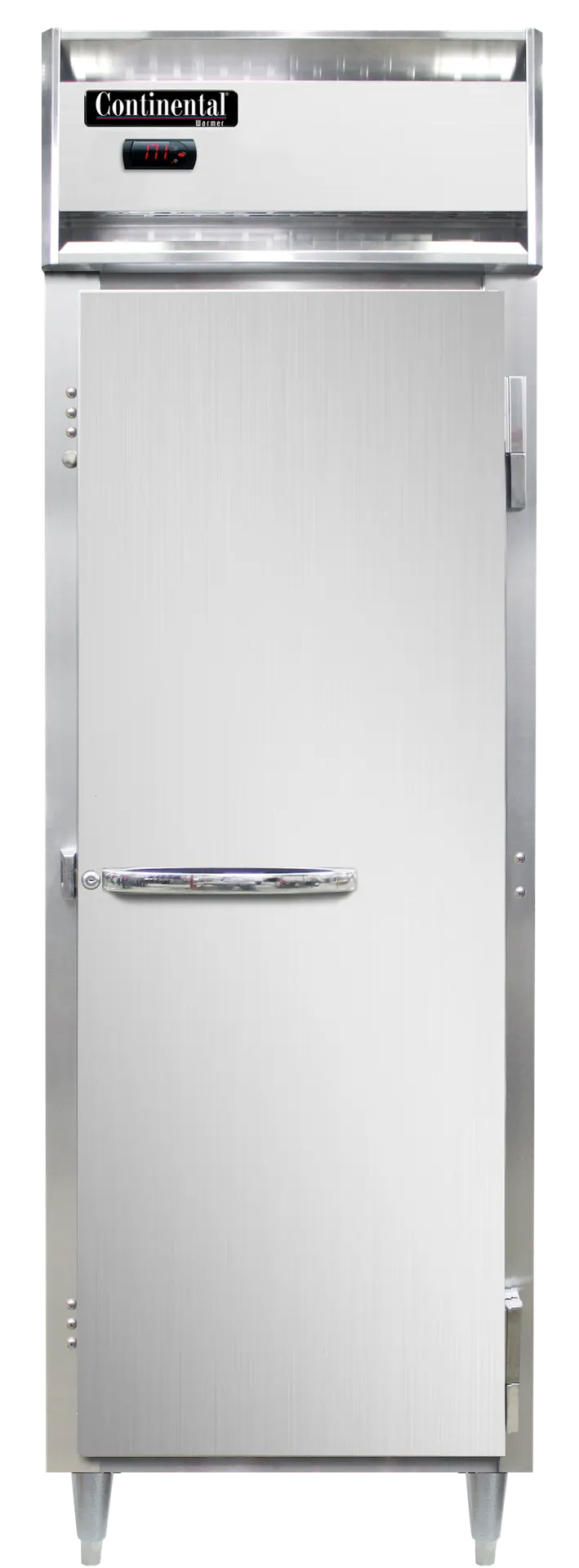 Continental DL1W-SA-PT-SD-GD 1-Section Heated Holding Cabinet, 21 cu ft, Stainless Steel, Pass-Thru, Full-Height Steel Door & Rear Glass