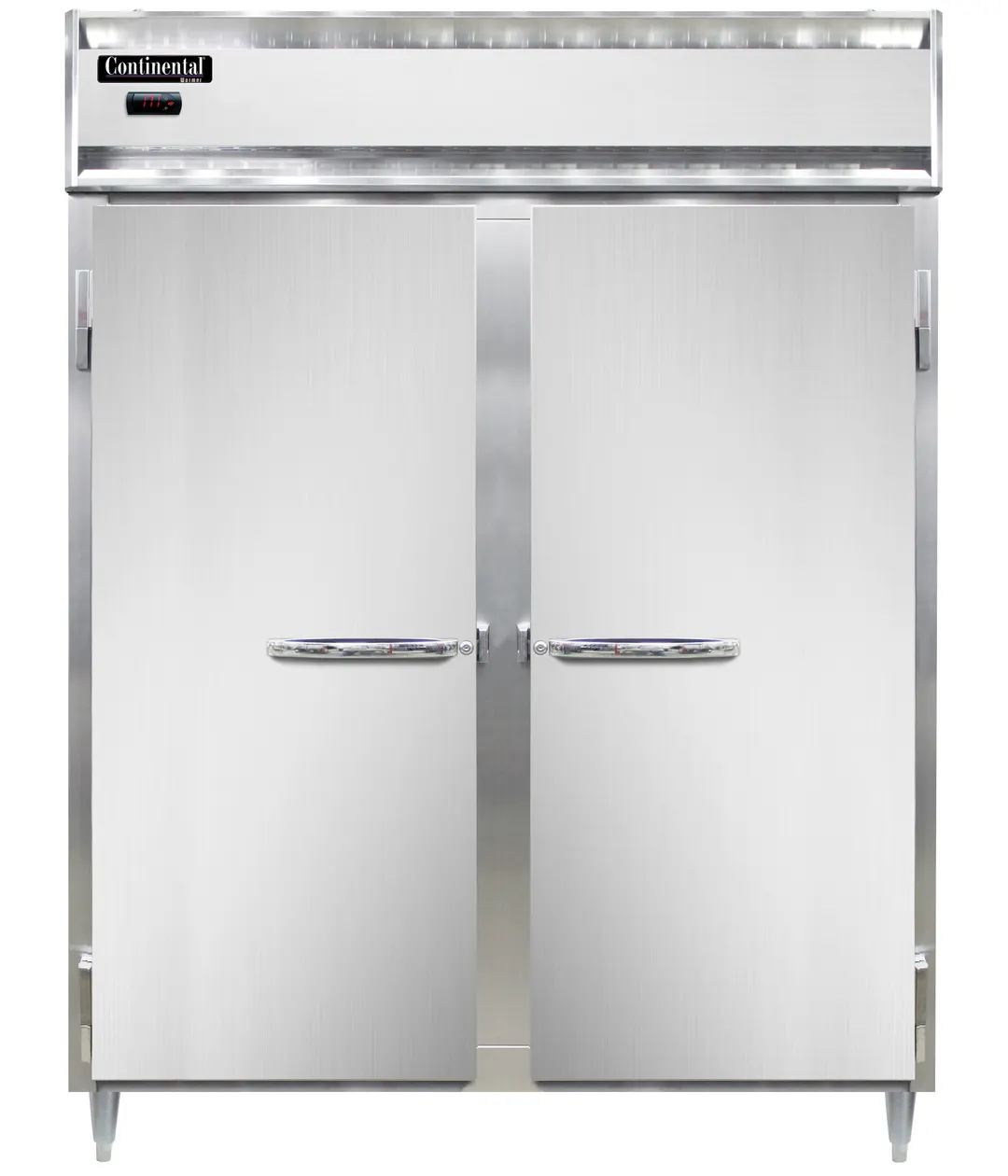 Continental DL2WE-SS-PT-SD-GD 2-Section Heated Holding Cabinet, 52 cu ft, Stainless Steel, Pass-Thru, Glass & Steel Doors