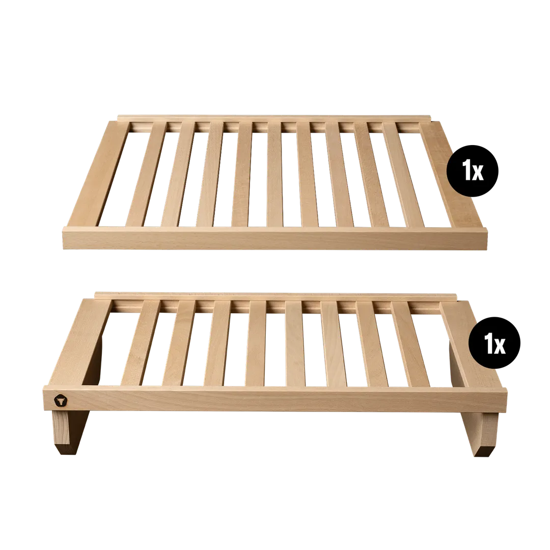 Dry Ager DU0029 Wooden Shelf Package – Beech UX 750 PRO, Full Shelf + Bottom Shelf, Meat Aging Chamber Part