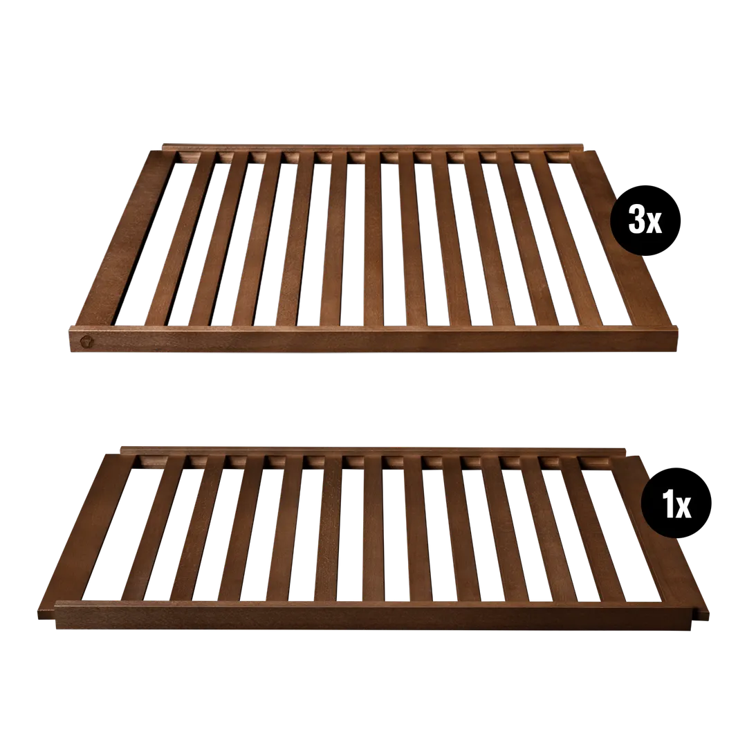 Dry Ager DU1229 - 3 Full & 1 Half Stained Beech Wood Shelf Package, UX 1500/1550 PRO, Ideal for Wine