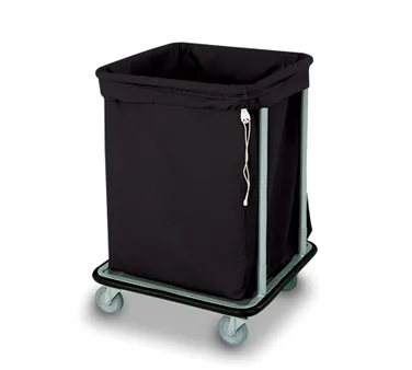 Forbes Industries 1106-B Laundry Cart w/ 6 Bushel Capacity, Black Vinyl Bumper, Black Cloth Bag