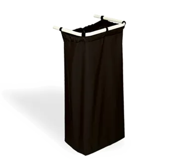 Forbes Industries 19-NL-E Medium Black Nylon Housekeeping Bag - 18"W x 12"D x 30"L