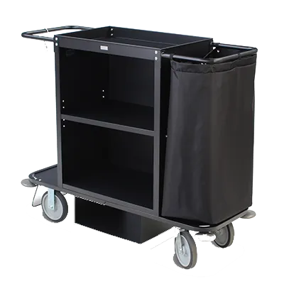 Forbes Industries 2103 Housekeeping Cart w/ (2) Shelves (1 Adjustable), Low-Profile Handles