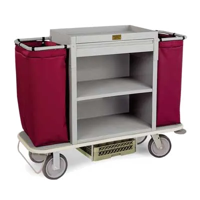 Forbes Industries 2200-33 Plastic Housekeeping Cart w/ (2) Shelves - 30" W x 19" D x 33" H
