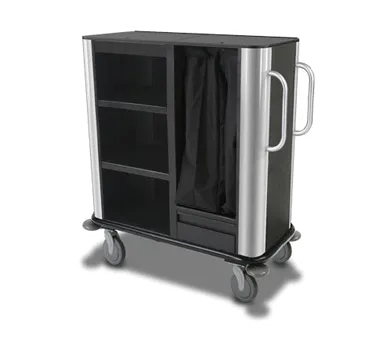 Forbes Industries 2277 Plastic Inroom Housekeeping Suite Cart w/ (3) Shelves - 24" W x 19" D x 40" H