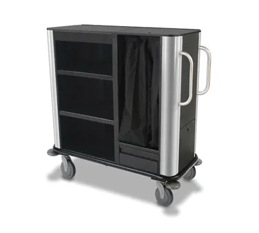 Forbes Industries 2279 Plastic Inroom Housekeeping Suite Cart w/ (3) Shelves - 21.5”W x 51”D x 50.5”H