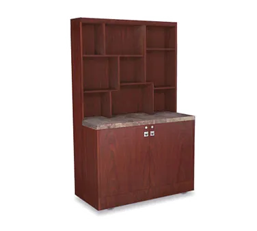 Forbes Industries 4437 Mobile Modular Mobile Back Bar w/ Himalayan Slate Countertop - 48"W x 24"D x 78"H