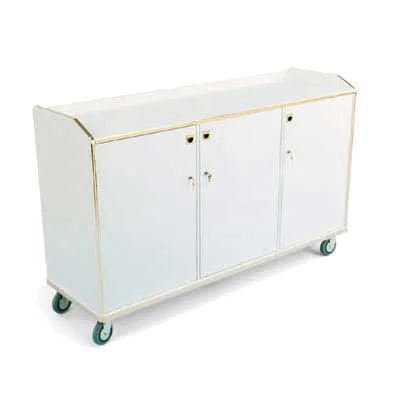 Forbes Industries 4882 Mobile Back Bar w/ (3) Locking Doors, 3-Sided Top - 72"W x 23"D x 40-1/2"H