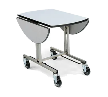Forbes Industries 4959 Table 36" x 43" Oval Tilt‑Up, Lam.Top, Vinyl Edge Leaves, Casters Brakes Frame
