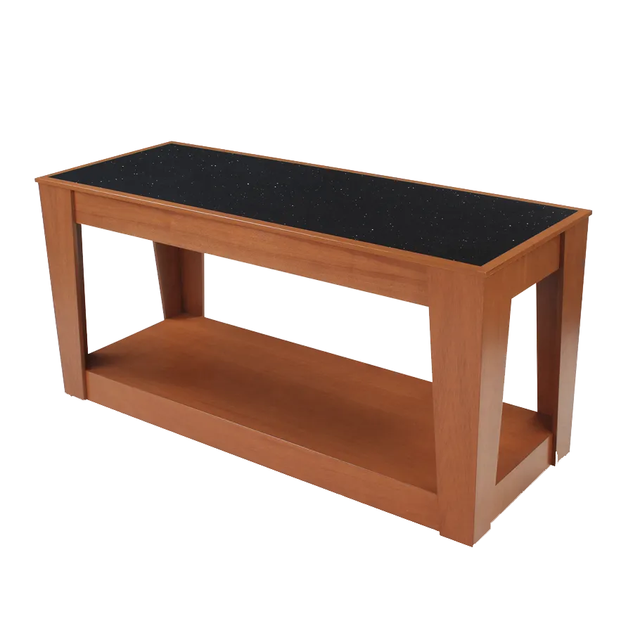 Forbes Industries 5200-6 Mobile Induction Table w/ Trend Glass/Stone Countertop - 30”W x 72”D x 36”H