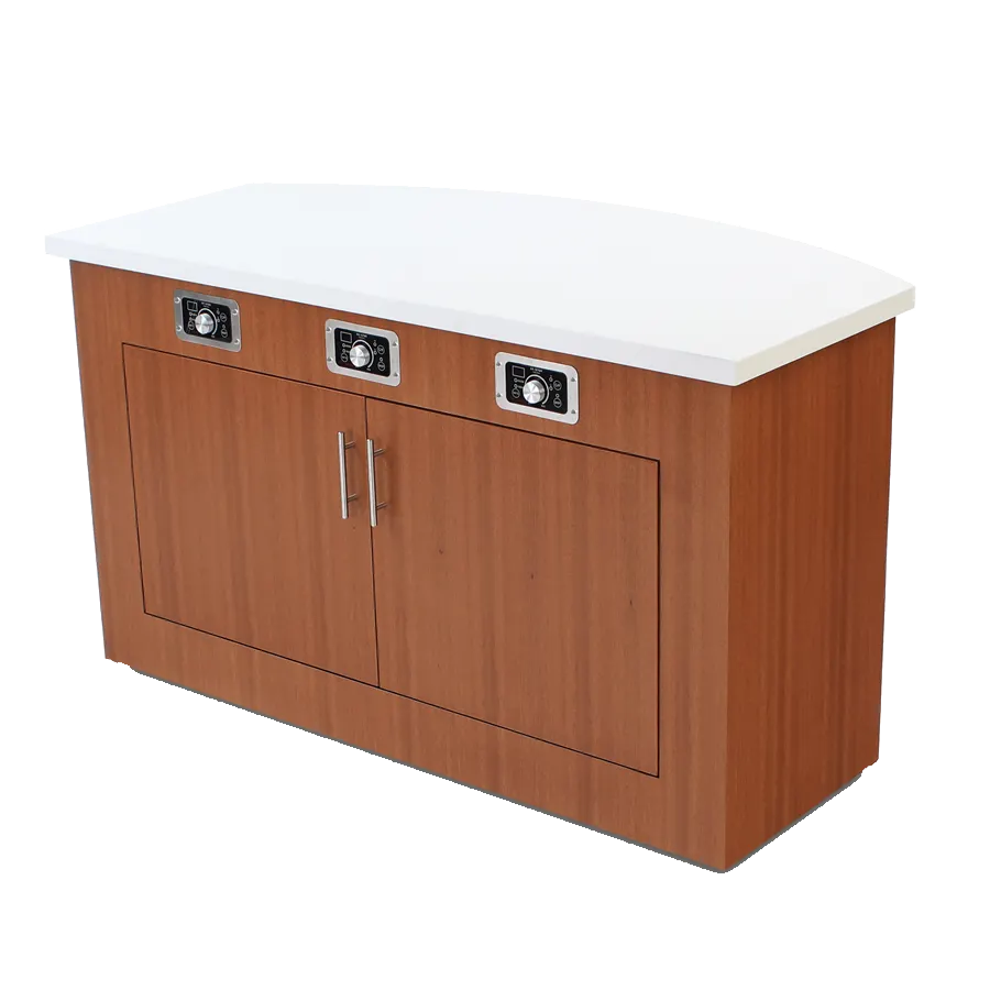 Forbes Industries 5210-5 Mobile Induction Table w/ Glass/Stone Countertop