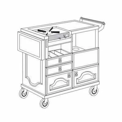 Forbes Industries 5658 Mobile Flambe Cart w/ Butane, Avonite Top, Hardwood Cabinet