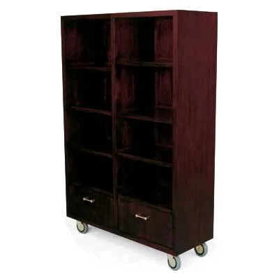 Forbes Industries 5795 Mobile Back Bar w/ (6) Shelves & Wood Veneer Cabinet
