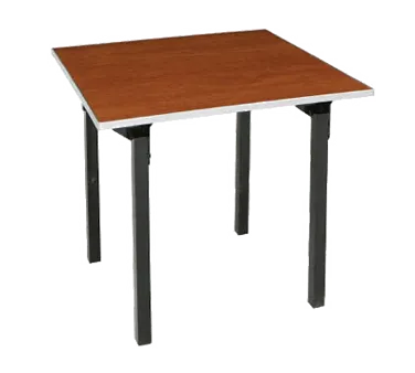 Forbes Industries 600-3030A 600 Series Square Folding Table, 30"W x 30"L x 30"H, Plywood Top with Walnut Stain & UV Polycoat, Aluminum Edge