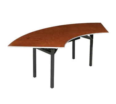 Forbes Industries 600-5X10B-### 600 Series Serpentine Folding Banquet Table, 5' ID x 10' OD, 30" Wide x 30" High, Laminate Surface