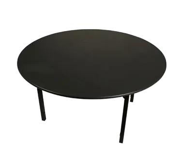 Forbes Industries 600-60DI-MX#-### Maxx Edge Folding Table, Round, 60" Dia., Laminate Surface, Black Poured Polyurethane Edge