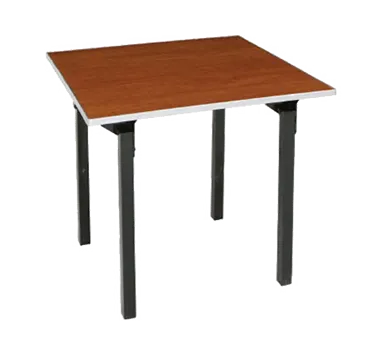 Forbes Industries 600-7272A 600 Series Square Folding Table, 72"W X 72"L X 30"H, Plywood Top, Walnut Stain, Aluminum Edge
