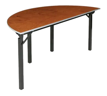 Forbes Industries 600-72SCA 600 Series Folding Half-Round Table, 1/2 of 72" dia. x 30"H, Plywood Top with Walnut Stain