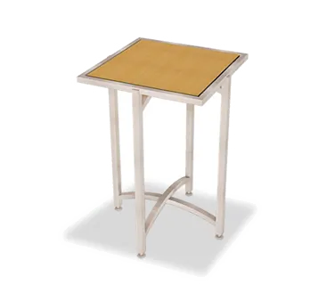 Forbes Industries 7021L-42 EcoFlex Elite Lam Series Square Folding Table, 24"W x 24"D x 42"H, Two-Sided Laminate Top, Brushed Steel Frame
