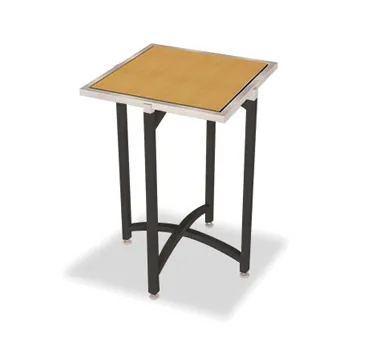 Forbes Industries 7022L-30 EcoFlex Elite Lam Series Square Folding Table, 24"W x 24"D x 30"H, Textured Black, Two-Sided Laminate Top