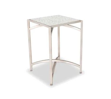 Forbes Industries 7023T-30 EcoFlex Elite Trend Series Square Folding Table, 24"W x 24"D x 30"H, Stainless Steel Frame