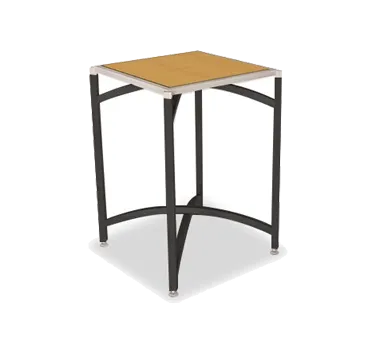 Forbes Industries 7024L-42 EcoFlex Elite Lam Square Folding Table, 24"W x 24"D x 42"H, Textured Black, Laminate Top