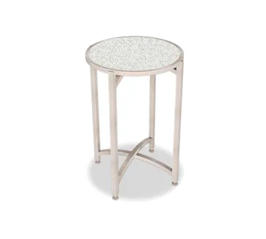 Forbes Industries 7025T-48 EcoFlex Elite Trend Series Round Folding Table, 24" Diameter, 48"H, Stainless Steel Frame