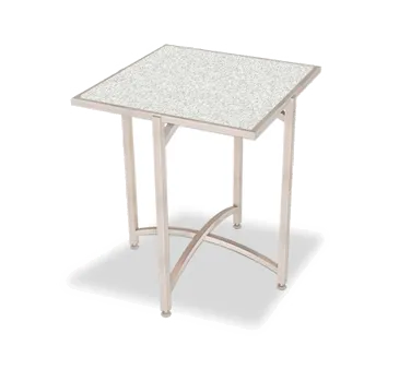 Forbes Industries 7027T-42 EcoFlex Elite Trend Series Square Collapsible Table, 30"W x 30"D x 42"H, Trend Material, Stainless Steel Frame