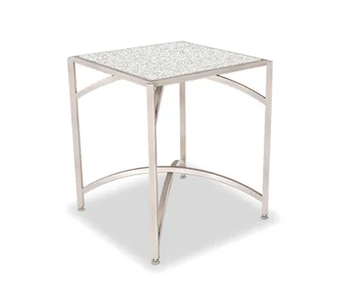 Forbes Industries 7031T-48 EcoFlex Elite Trend Series Square Folding Table, 30"W x 30"D x 48"H, Stainless Steel Frame