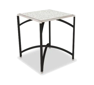 Forbes Industries 7032T-48 EcoFlex Elite Trend Series Square Folding Table, 30"W x 30"D x 48"H, Textured Black Paint