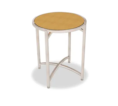 Forbes Industries 7033L-30 EcoFlex Elite Lam Series Round Folding Table, 30" Diameter, Two-Sided Laminate Top, Stainless Steel Frame