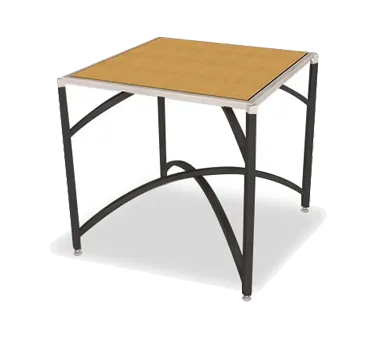 Forbes Industries 7038L-36 EcoFlex Elite Lam Series Folding Table, 36"W x 36"D x 36"H, Textured Black Paint, Two-Sided Laminate Top