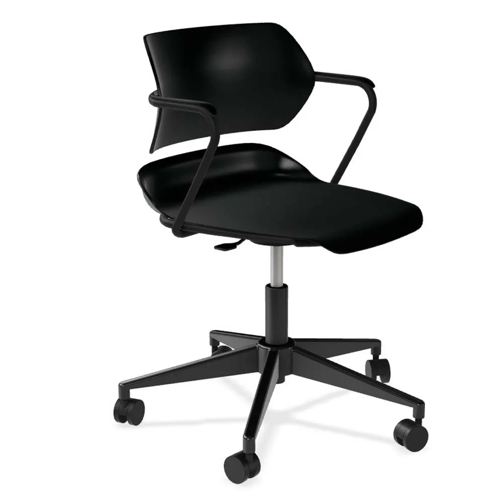 Forbes Industries AB015A13H## Acton Caster Base Task Chair with Arms Arms with Arm Caps, Hard Caster