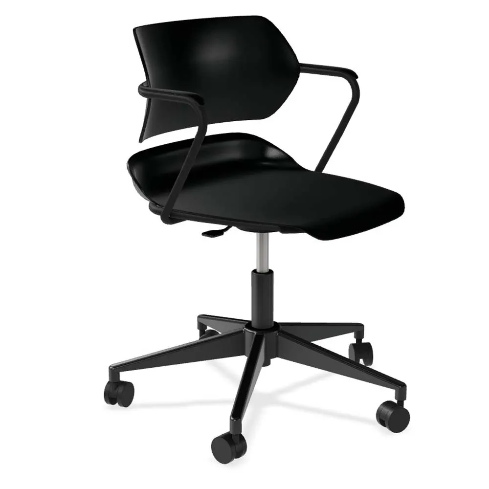 Forbes Industries AB015A14H## Acton Caster Base Task Chair with Arms Arms with Arm Caps, Soft Caster with Brake