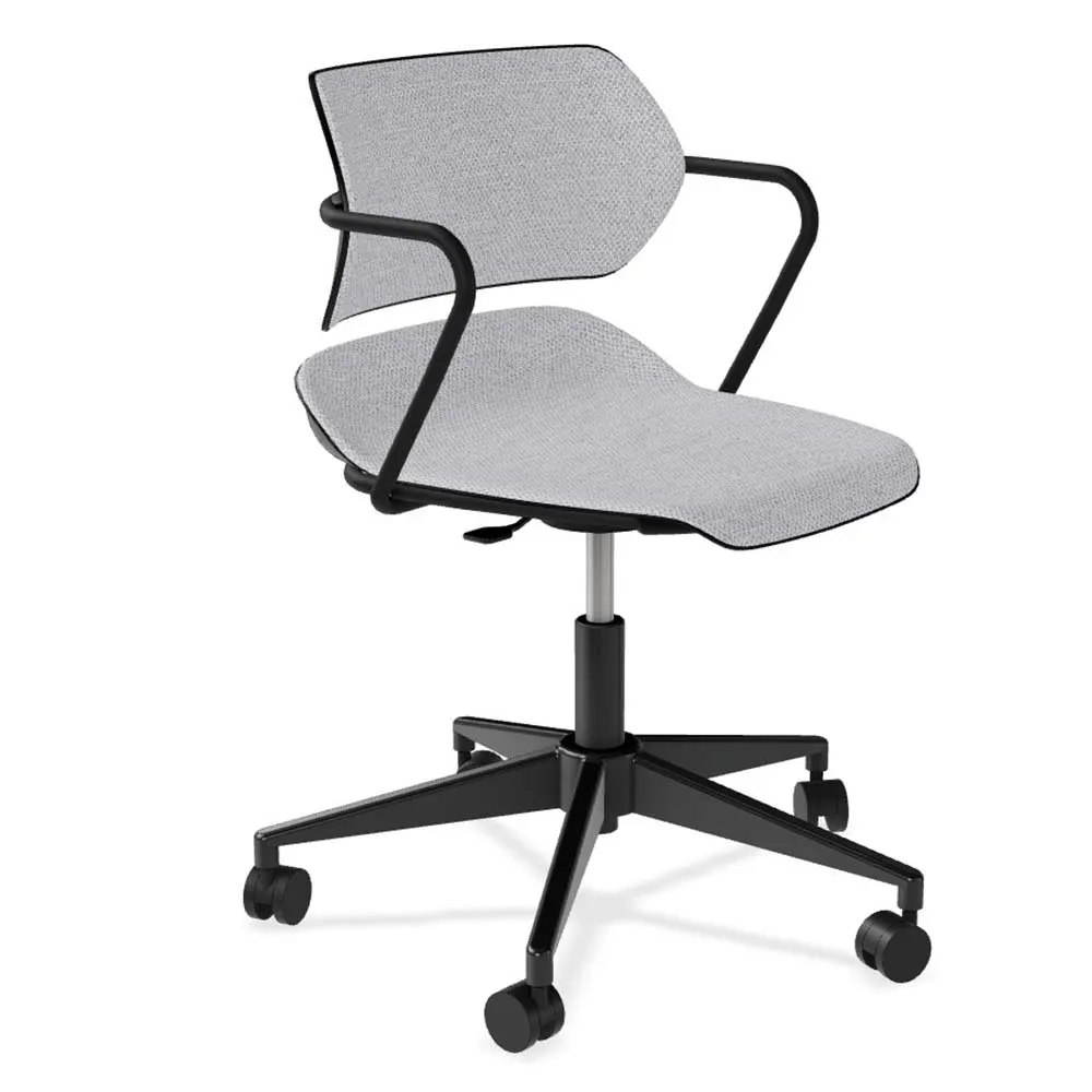 Forbes Industries AB105A14H## Acton Caster Base Upholstery Task Chair w/ Arms, Soft Caster with Brake