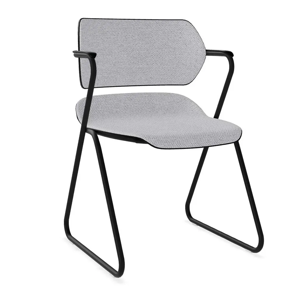 Forbes Industries ACA1120## Indoor Stacking Armchair Chair w/ Arms with Arm Caps, Upholstery - Grade 1